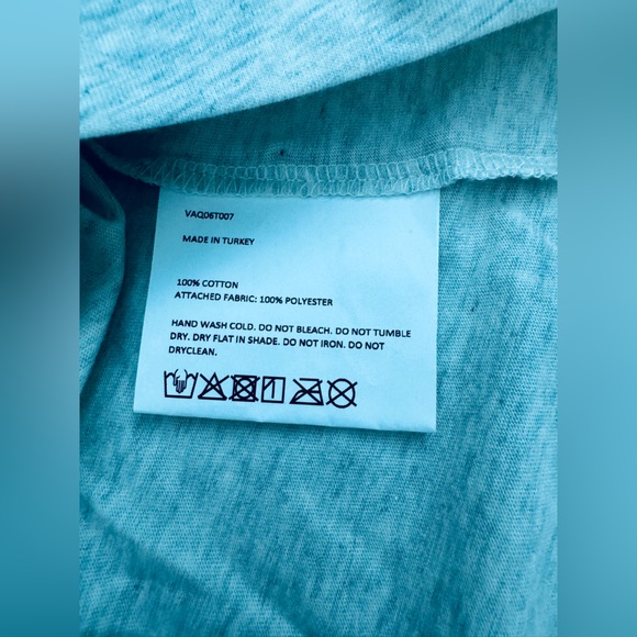 VAQUERA Oversized Gray Slip Dress Long Sleeve T-Shirt with sequin apron front XS - Picture 16 of 17